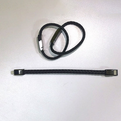 Ultimate 2-in-1 Elegance: Sleek Leather Bracelet Charger & Data Cable