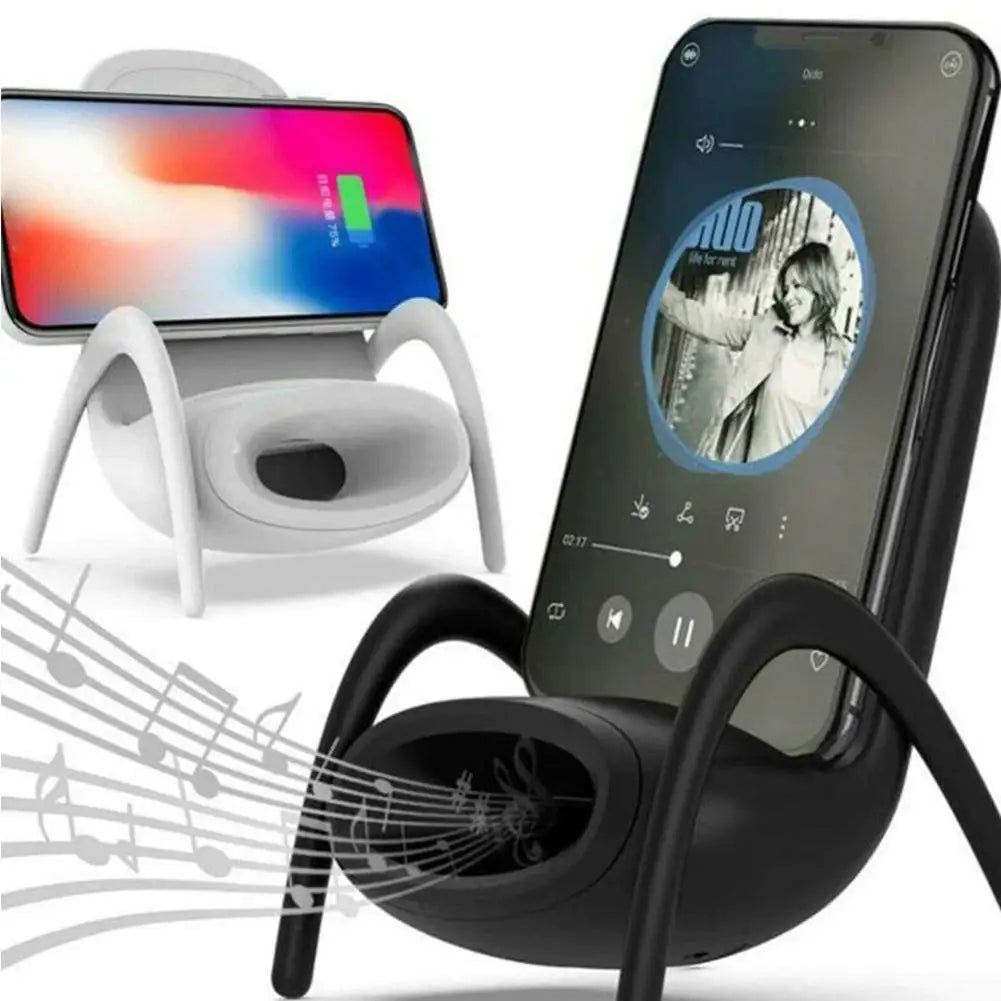 Mini Chair 15W Wireless Charger Stand | Universal Mobile Phone Holder 📱⚡